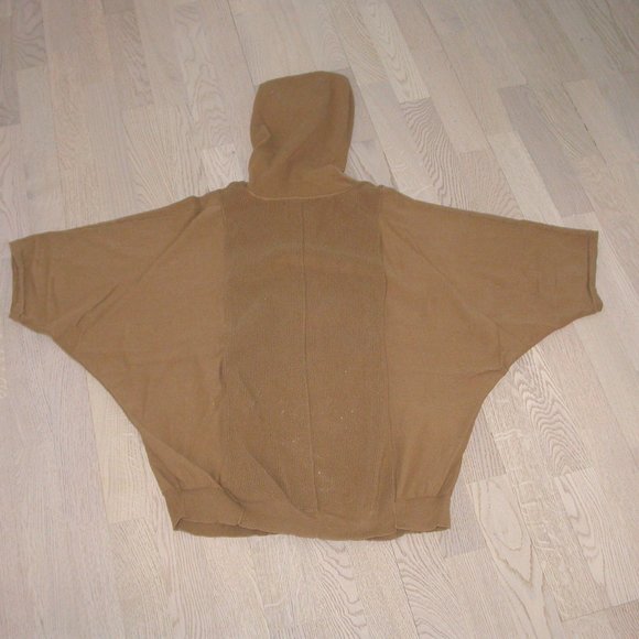 Camel Coloured Calvin Klein Zippered Knit Hoodie - Picture 8 of 10